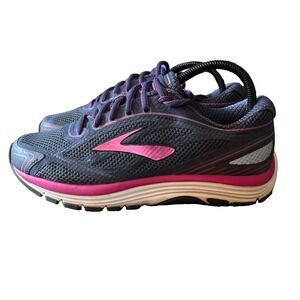 Brooks Womens Dyad 9 Athletic Running Walking Shoes Navy Pink 8.5 2E 1202232E442